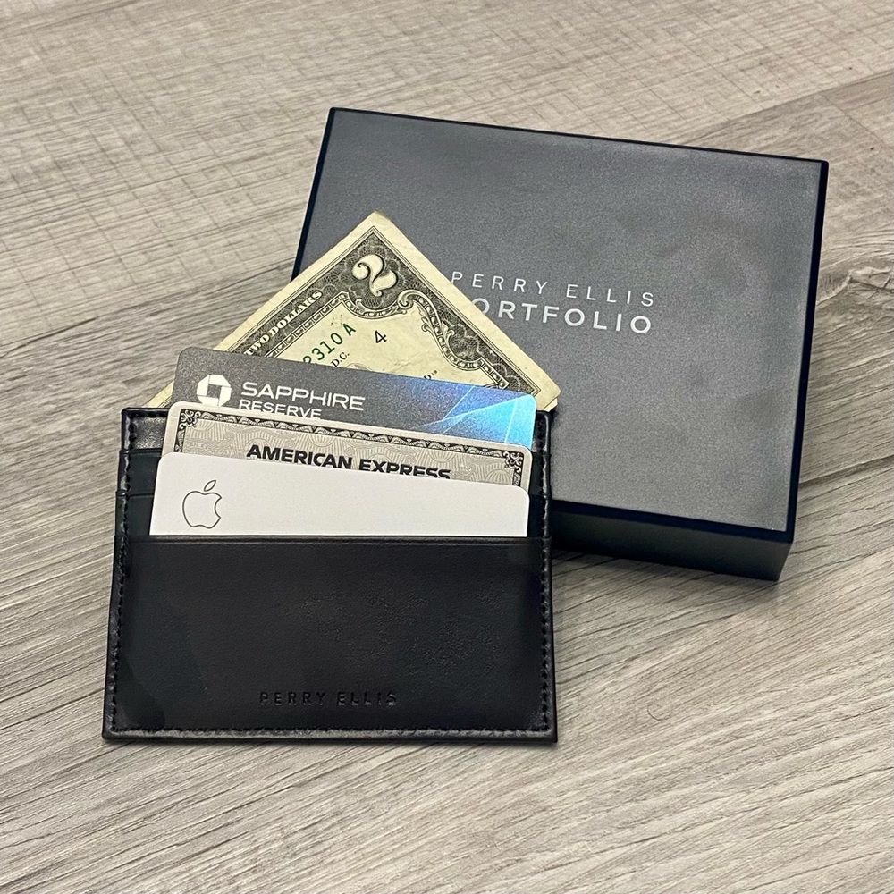 Perry Ellis Camo Six-Slot Card Case.